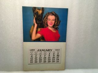 1953 Marilyn Monroe Norma Jean Calendar Complete Dame And Dane