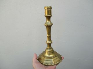 A Large 18th Century Brass Candlestick