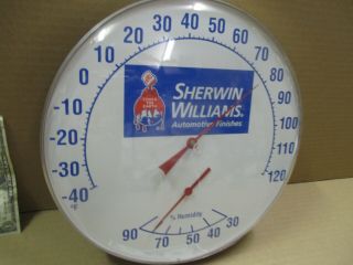 Sherwin Williams Automotive Finishes - Combo 2 In 1 Humidity Thermometer Car Sign