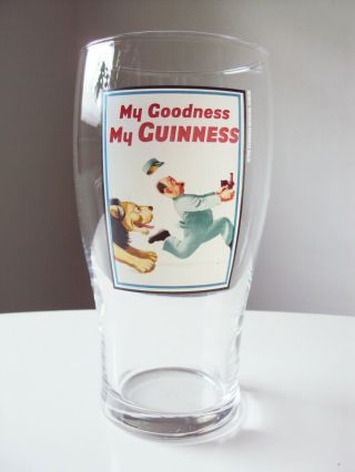 My Goodness Guinness Lion By Gilroy Pint Glass 20 Oz -