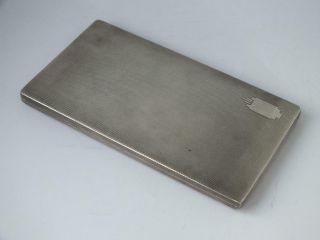 Large Art Deco Solid Sterling Silver Sliding Cigarette Case 1936/ L15 cm/ 249 g 3