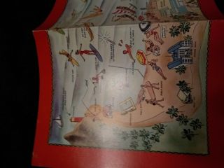 1940s Hawaii Menu,  Outrigger Canoe Club on the Waikiki,  Comical Pictorial Cover 3