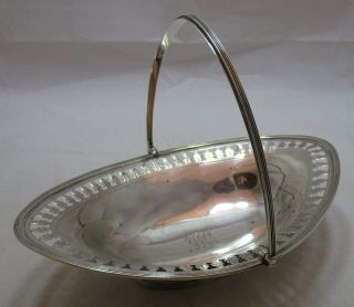 Antique Georgian Sterling Silver Bateman Pierced Basket,  108g,  1791