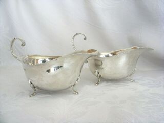 George V,  Solid Silver Sauce Boats – Birmingham 1932