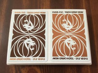Vintage MGM GRAND HOTEL CASINO Las Vegas Nevada PLAYING CARD DECKS RARE 2
