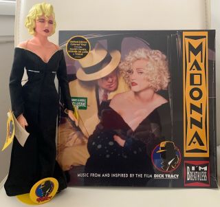 Madonna I’m Breathless Lp Barnes & Noble Yellow Vinyl,  Applause Doll With Stand