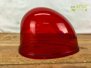 Federal Signal Vintage Teardrop Fire Ball Lens Dome F7 Red -