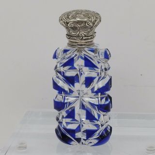 A Victorian Sterling Silver Hinged Top Perfume Bottle,  Gorgeous Piece