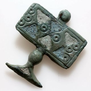 Very Rare Roman Military Bronze & Enamel Bird Fibula Brooch Circa 300 Ad