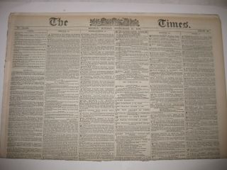 1888 The London Times Newspaper Jack The Ripper