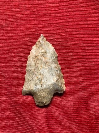 Authentic Morrow Mountain Arrowhead from Lawrence County,  TN.  2” Long 2