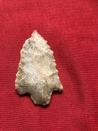 Authentic Morrow Mountain Arrowhead from Lawrence County,  TN.  2” Long 3