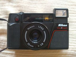 Vintage Nikon L35af2 One•touch 35mm Point And Shoot Film Camera - Film