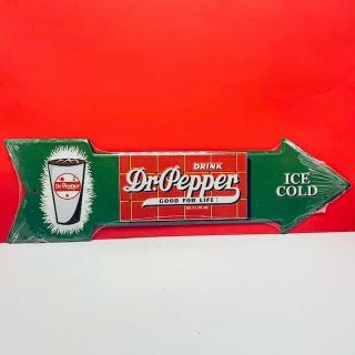 Dr Pepper Advertising Sign Vintage Soda Pop 20x4 Employee Only Ice Cold 2