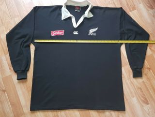 Zealand All Blacks Steinlager 94 - 96 Vintage Canterbury Rugby Jersey Shirt Xl