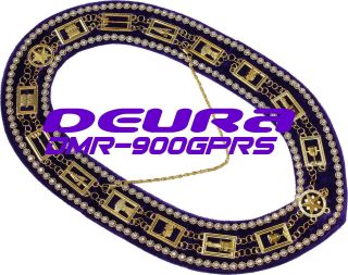 Masonic Collar Deluxe Oes Order Of Eastern Star Purple Backing Dmr - 900gprs