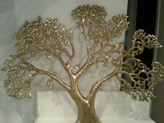 Vintage Solid Brass Bonsai Tree Of Life Hanging Wall Art 2