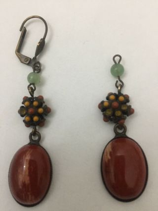 Very Rare To Find This Coral Earring That Is 18/1900s.  Earring Is 2/3 Inches
