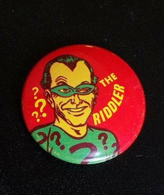 Vintage 60s Creative House N.  P.  P.  1966 Batman The Riddler Pinback Pin Button