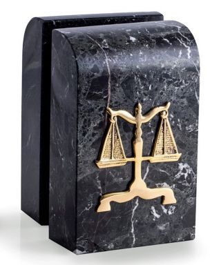 Bookends - Scales Of Justice Marble Bookends - Lawyers & Legal
