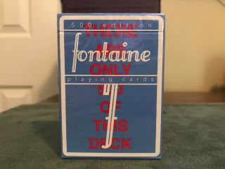 1 Deck Of Fontaine Futures 500 Edition Very Rare Ds1 Deck Sleeve