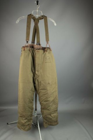 Vtg 1940s Wwii Usaaf Air Force A - 10 Wool Lined Flying Pants 32x30 40s 7070