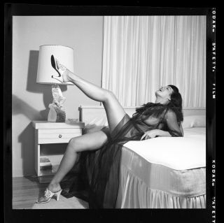 6.  Rare Bettie Page 1954 Camera Negative Photo Bunny Yeager Nude Pin Up