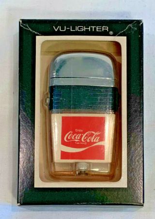 Vinatge Coca Cola Coke Scripto Vu - Lighter With Instructions