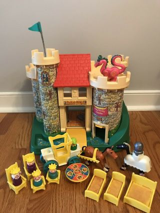Vintage Fisher Price Little People Castle 993 Complete With Accessories 1970’s
