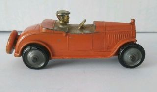 Vtg 1930’s Kansas Novelty Co Slush Cast Metal Toy Roadster Orange Gold Exc