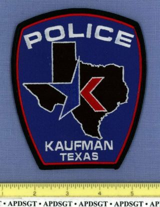 Kaufman Texas Sheriff Police Patch Lone Star State Shape Outline