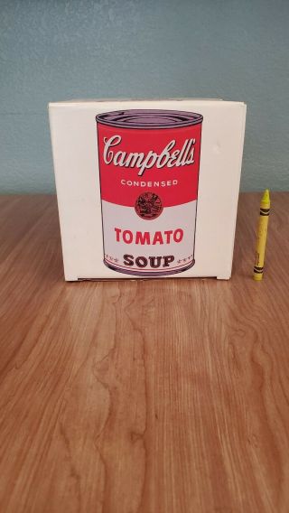 Campbells Soup Block China Andy Warhol Set Of 4 Double Old Fashioned Glasses Htf