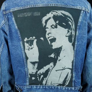 David Bowie Levis Denim Jacket Vintage Made In Usa Red Tab Blue Jean 48r Large
