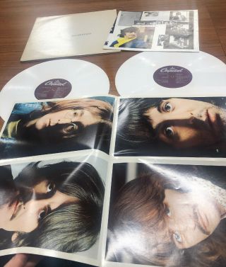 The Beatles: White Album Us Capitol Sebx - 11841 Colored Vinyl White 2 Lp Complete