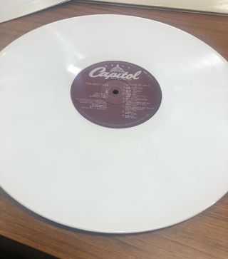 The Beatles: White Album US Capitol SEBX - 11841 Colored Vinyl WHITE 2 LP Complete 3