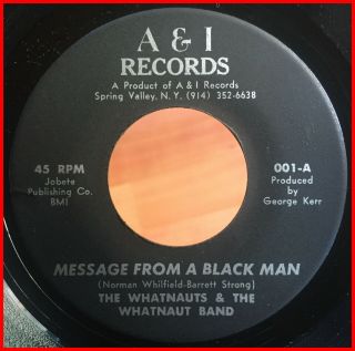 Soul Funk 45 The Whatnauts & Whatnaut Band - Message From Black Man A & I Vg,  Mp3