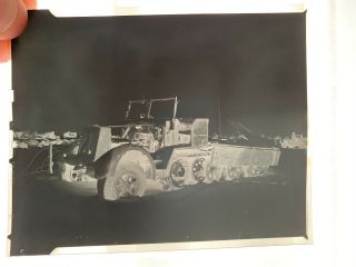 WWII Photo Negative Captured German SdKfz Tank Truck Wehrmacht 3 2