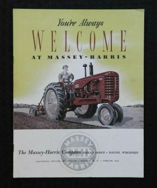 1950 Massey - Harris Tractors " Racine Wi Batavia Ny Factory Tour Guide "