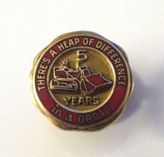 Vintage Drott Heavy Equipment 5 Year Service Pin 10k Solid Gold