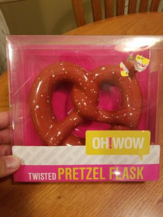 Oh Wow Twisted Pretzel Flask Cork Stopper Gag Gift Novelty Fun In Package