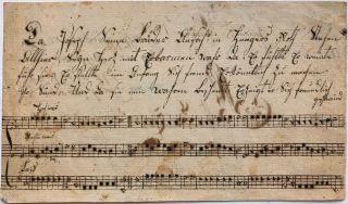 Pa German Fraktur Vorschrift - Musical Score For Joseph Broadside Song - 1820