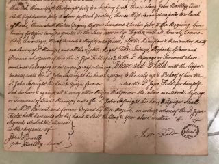 Antique 1814 North Carolina Land Deed For Guilford County