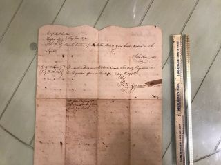 Antique 1814 North Carolina Land Deed For Guilford County 3