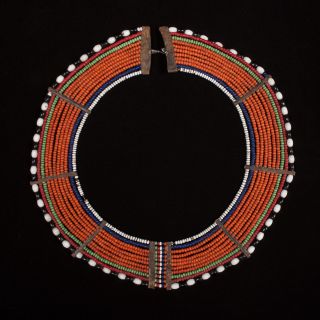 Vintage African Maasai Beaded Tribal Collar Necklace - Tanzania