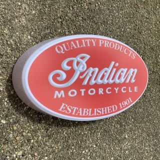 Indian Motorbike Logo Led Light Box Sign Petrol Garage Car Advertising Scout