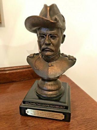 Bronze Bust United States President Theodore Teddy Roosevelt Nra