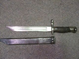 Wwii Type 30 Japanese Bayonet Made,  Gi Converted Into Fighting Knife