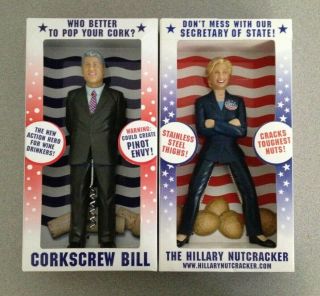 Hillary Nutcracker and Corkscrew Bill Clinton Collector Set / Action Figures 2