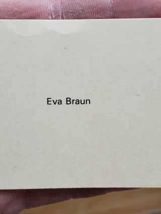 German WWII 1945 Eva Braun Calling Card Berghof Obersalzberg A.  Hitler 3