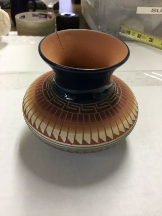 Navajo Native American Indian Art Pottery Bowl Etsilty Dine 2008